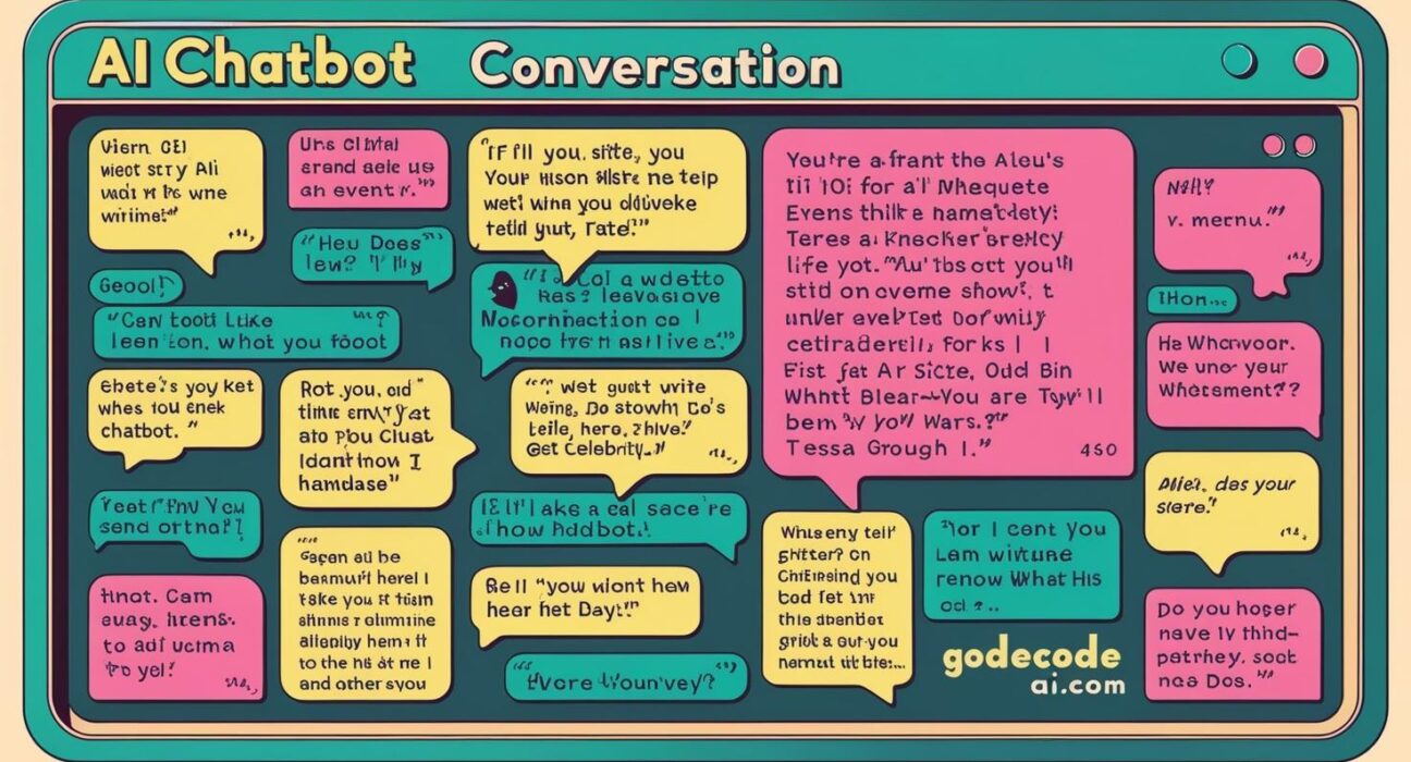 AI chatbot conversation with a humorous mix of texts