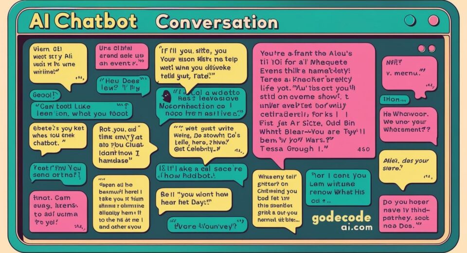 AI chatbot conversation with a humorous mix of texts