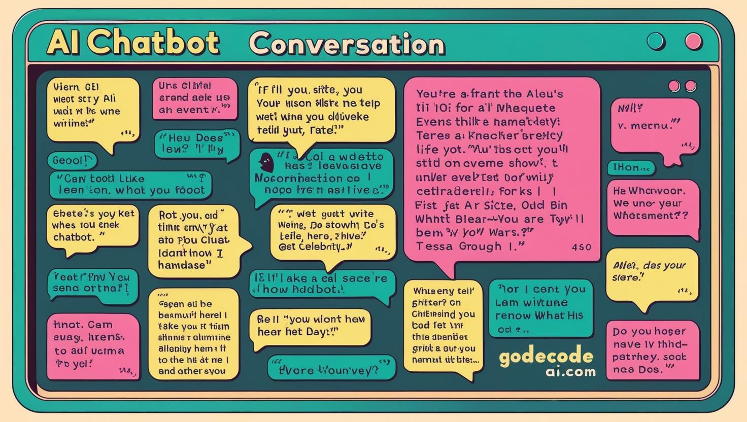 AI chatbot conversation with a humorous mix of texts