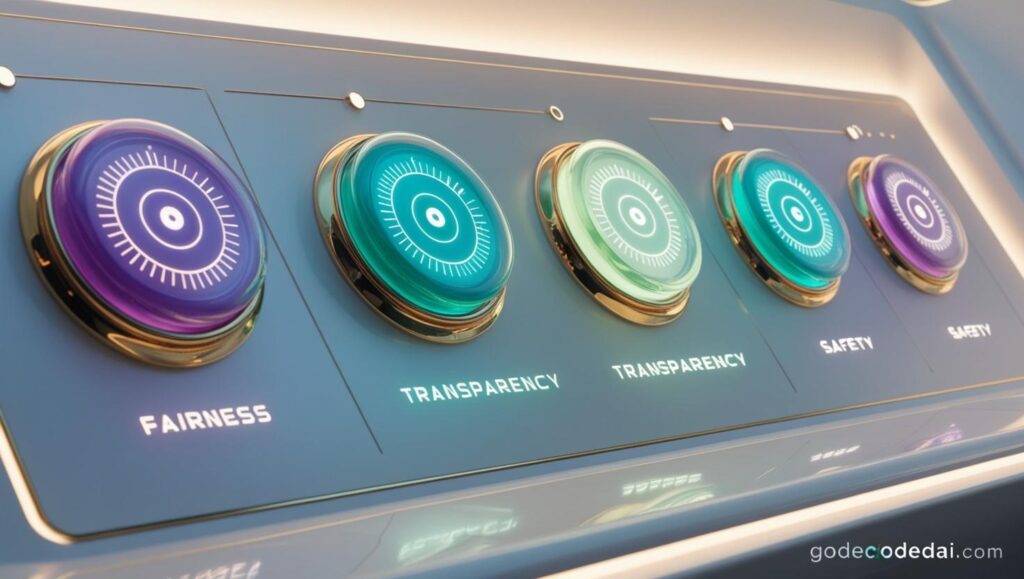 “Control panel with ethical dials—AGI alignment concept art
