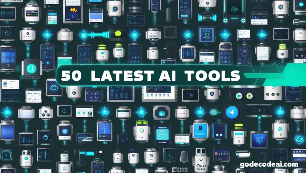 collage of latest 50 AI Tools