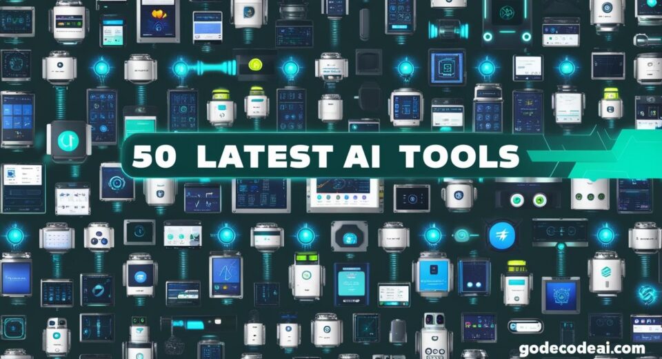 collage of latest 50 AI Tools