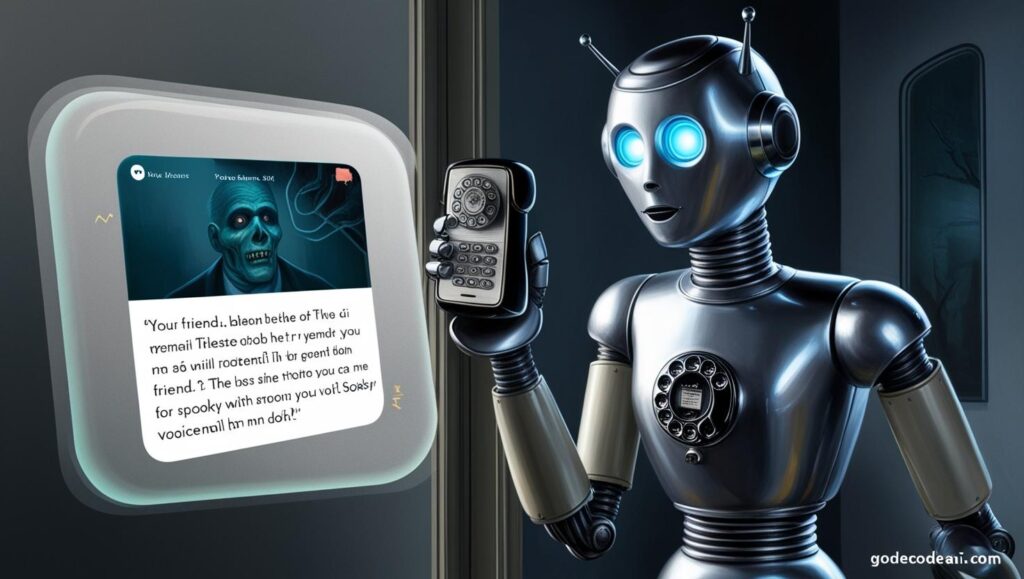sending a cryptic message to a friend An AI generated voice