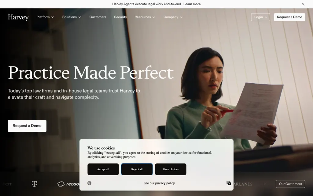 Harvey website, captured by us
