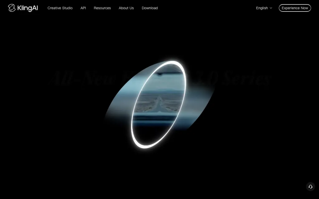 Kling AI website, captured by us