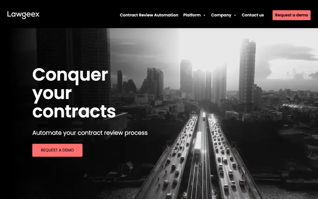 LawGeex website, captured by us