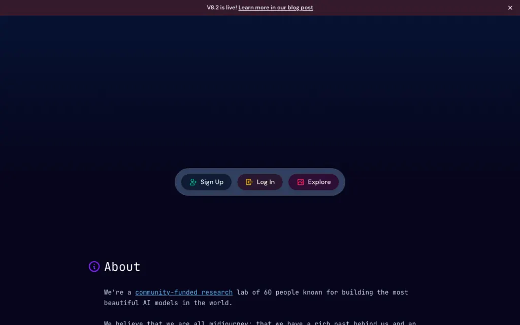 Midjourney website, captured by us